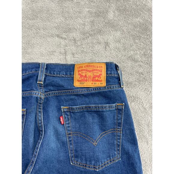 Levi's Jeans Mens 30x32 Blue Slim Straight Work Western Rodeo Denim - Picture 8 of 8